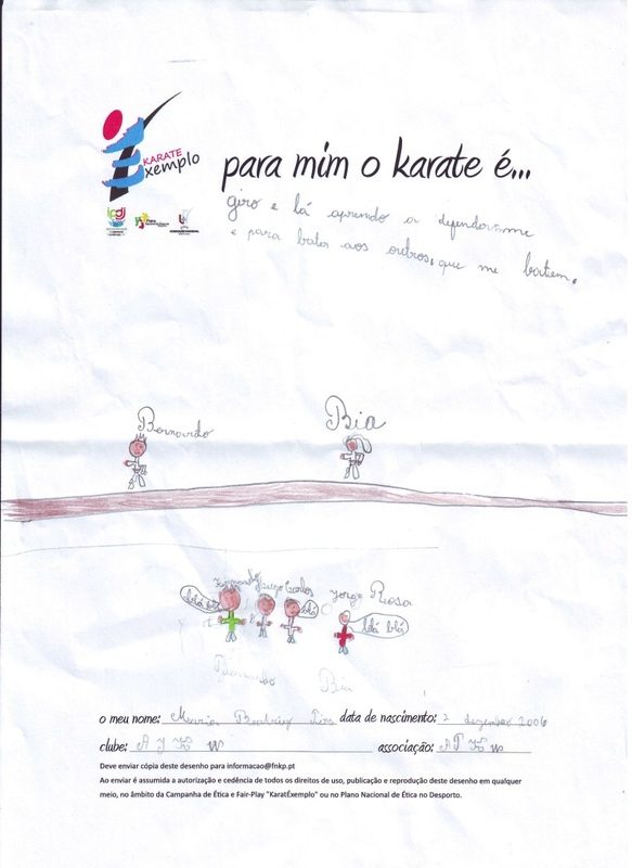 Desenho: para mim o karate é